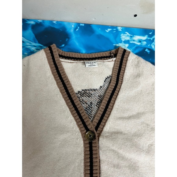 ❄️Nikka K Oatmeal Horse Graphic Cardigan Sweater JSW6363 Womens Large NEW - Picture 8 of 14